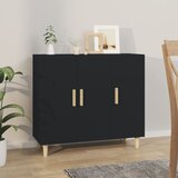  Komoda crna 90x34x80 cm od konstruiranog drva | shoptok.hr