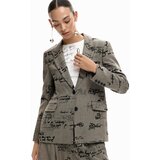 Desigual Blazer temno siva / antracit / črna | Shoptok.si