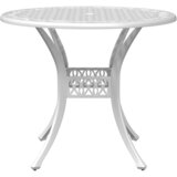  Vrtni stol bijeli Ø90x75 cm od lijevanog aluminija | shoptok.hr
