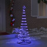 vidaXL LED božično drevesce Modra 138.5 x 138.5 x 399 cm Kovina | Shoptok.si