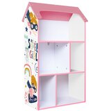 Ginger Home dječja polica kućica Super Girl, ružičasta za spremanje igračaka i knjiga | shoptok.hr