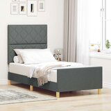 vidaXL Krevetna konstrukcija Tamno siva 90x200 cm Tkanina | shoptok.hr
