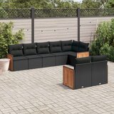 vidaXL 8-dijelni set vrtnih sofa od poliratana s jastucima crni | shoptok.hr