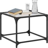  Stolići s prozirnom staklenom površinom 2 kom 50x50x40 cm čelik | shoptok.hr