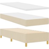  Krevet s opruga kutije s uzglavljem Krema 80 x 200 cm tkanina | shoptok.hr