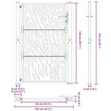 vidaXL Vrtna vrata črna 105x155 cm Oblikovanje jeklene sledi | Shoptok.si