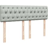 vidaXL Box spring postelja z vzmetnico svetlo siva 160x200 cm žamet | Shoptok.si