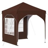vidaXL Zložljivi šotor za zabave 192 x 192 x 245 cm Rjava, (5000218911) | Shoptok.si