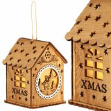 springos Božićna Dekoracija - Drvena Kućica (6 x 9 cm) | shoptok.hr