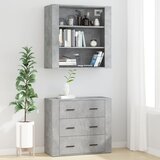  Visoka komoda siva betona od konstruiranog drva | shoptok.hr