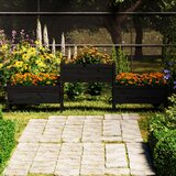 vidaXL Sadilica crna 245,5x44x75 cm od masivne borovine | shoptok.hr