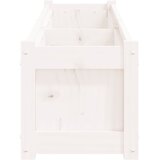  Vrtna sadilica bijela 180 x 31 x 31 cm od masivne borovine | Shoptok.si