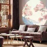  Okrugla fototapeta - Ocean cliffs and trees a delicate motif in pastel colours 280x280 | shoptok.hr