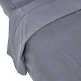 HOMESCAPES Temno siva lanena ploska rjuha, 230x255 cm, (20750376) | Shoptok.si