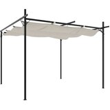  Pergola s pomičnim krovom krem 295 x 292 x 230 cm | shoptok.hr