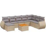 vidaXL 9-dijelni set vrtnih sofa s jastucima bež od poliratana | shoptok.hr