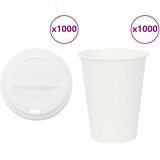 vidaXL Papirnate skodelice za kavo s pokrovčki 1000 kosov 12oz 300ml, (22156431) Cene