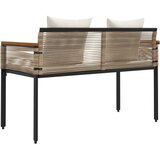  Zunanja klop Bež in smetanasto bela 117 x 54 x 74.5 cm, (5000273208) | Shoptok.si