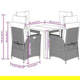  5-dijelni vrtni blagovaonski set od poliratana s jastucima bež | shoptok.hr