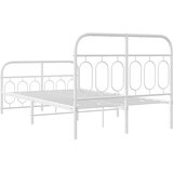  Metalni okvir kreveta uzglavlje i podnožje bijeli 120x200 cm | shoptok.hr