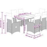  5-dijelni vrtni bistro set od poliratana s jastucima sivi | shoptok.hr