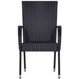  7-dijelni vrtni blagovaonski set crni | shoptok.hr
