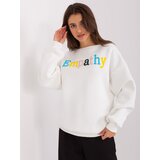Fashion Hunters Ecru hoodie with inscription | shoptok.hr