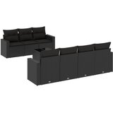  8-dijelni set vrtnih sofa od poliratana s jastucima crni | shoptok.hr