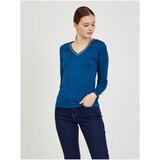 Orsay Blue Women's Long Sleeve T-Shirt - Women Cene