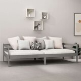 vidaXL Dnevni ležaj od masivne borovine sivi 90 x 200 cm | shoptok.hr
