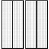 vidaXL Zavesa proti mrčesu 2 kosa z magnetnimi bloki črna 210x90 cm, (20831201) | Shoptok.si