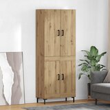 vidaXL Visok predalnik Umetni hrast 69,5 x 34 x 180 cm Konstruiran les | Shoptok.si