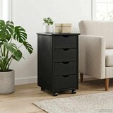  Mobilni ormar Crna 34 x 39 x 65,5 cm Čvrsto borovo drvo | shoptok.hr