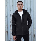 DStreet Kurtka męska przejściowa softshell z kapturem czarna | shoptok.hr