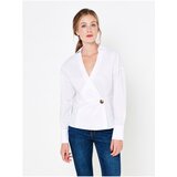 Camaieu White blouse with folded neckline - Women | shoptok.hr