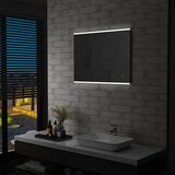 vidaXL Kopalniško LED stensko ogledalo s senzorjem na dotik 80x60 cm, (20743522) | Shoptok.si