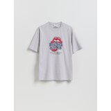 Reserved Majica kratkih rukava Rolling Stones - svijetlo siva | shoptok.hr