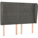  Uzglavlje s ušima tamnosivo 147x23x118/128 cm baršunasto | shoptok.hr