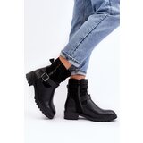 Boto Women's Flat Heel Boots with Clasp Black Cillolis | shoptok.hr