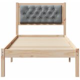  Krevetna konstrukcija s uzglavljem Svijetlo siva 75 x 190 cm | shoptok.hr