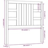  Uzglavlje za krevet 106 x 4 x 100 cm od masivne borovine | shoptok.hr
