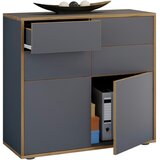 MID.YOU Komoda Salia B100, Antracit, Barva Hrasta | Shoptok.si