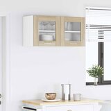  Viseći ormarić Sonoma hrast i bijela 80 x 31 x 40 cm | shoptok.hr