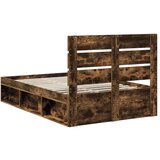  Konstrukcija postelje z vzglavjem Dimljeni oreh 120 x 200 cm, (5000103086) | Shoptok.si