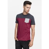 Urban Classics 3-Tone Pocket T-Shirt Burgundy/Cha/Grey | shoptok.hr
