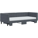 vidaXL Dnevni krevet na razvlačenje tamnosivi 90 x 200 cm baršunasti | shoptok.hr