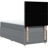  Okvir kreveta s oprugama i madrac svjetlosivi 90x200cm tkanina | shoptok.hr