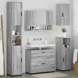 vidaXL Set namještaja za kupaonicu s ladicama 5 pcs Sivi hrast sonoma | shoptok.hr