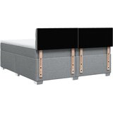  Krevet s oprugama i madracem svjetlosivi 200 x 200cm od tkanine | shoptok.hr