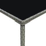  Vrtni barski stol sivi 70 x 70 x 110 cm od poliratana i stakla | shoptok.hr